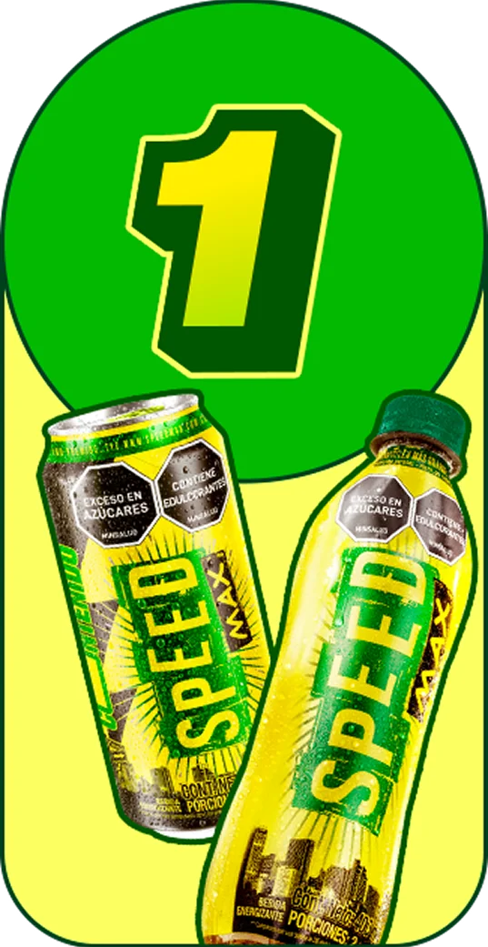 Paso 1: latas y botella de Speed Max